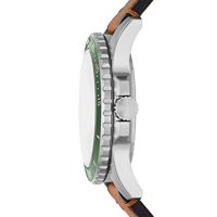 Fossil FS5946 Horloge Fossil Blue staal-leder zilverkleurig-groen-bruin 42 mm - thumbnail
