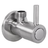 Hoekstopkraan Differnz Met Rozet 1/2x3/8 mm Mat Chroom Differnz - thumbnail