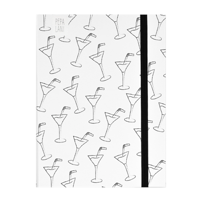 Pepa Lani Notitieboek A5 Black & White Cocktail Hour Pepa Lani Notitieboek A5 Black & White Cocktail Hour