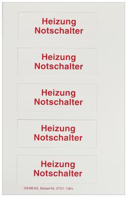 Siemens 5TG1894 Accessoire Verwarmingsnoodschakelaar Delta Schakelmateriaal 1 stuk(s)