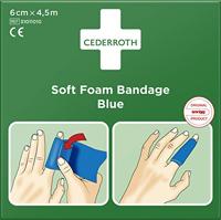 Bandage cederroth soft foam blauw 6cmx4.5m - thumbnail