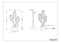 Trio TafellampCactus met groen licht - R55220101 - thumbnail
