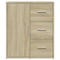Dressoir 60x31x70 cm bewerkt hout sonoma eikenkleurig - thumbnail