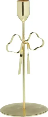 Kandelaar Metaal Strik Goud 20,6cm Kandelaar Metaal Strik Goud 20,6cm