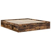 Bedframe gerookt eikenkleurig 180x200 cm Super King Size - thumbnail