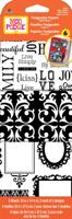 Mod Podge • paper black&white damask - thumbnail