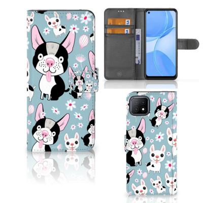 OPPO A73 5G | Telefoonhoesje | Met pasjeshouder | Hondjes