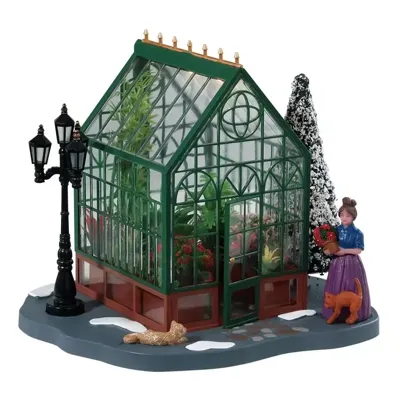 Lemax victorian greenhouse verlicht kerstdorp tafereel 2018