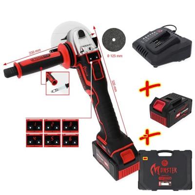 KS Tools 515.6200 515.6200 Haakse accuslijper 125 mm 18 V 4 Ah