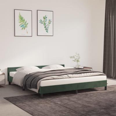 Bedframe zonder matras 160x200 cm fluweel donkergroen