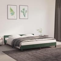 Bedframe zonder matras 160x200 cm fluweel donkergroen - thumbnail