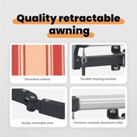 VidaXL Inklapbaar zonnescherm geel en oranje 350 x 250 cm stof - thumbnail