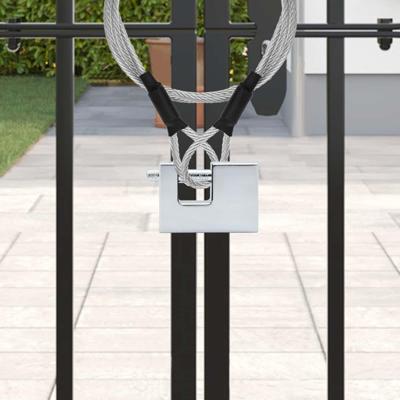 Hangslot 2 pcs Zilver 6 x 2 x 4,5 cm IJzer