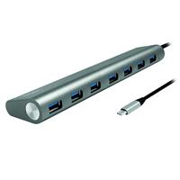 LogiLink UA0310 interface hub USB 3.2 Gen 1 (3.1 Gen 1) Type-C 5000 Mbit/s Grijs - thumbnail