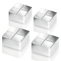 Sigel Neodymium magneet C10 Extra-Strong (b x h x d) 20 x 10 x 20 mm Dobbelsteen Zilver 4 stuk(s) BA705 - thumbnail