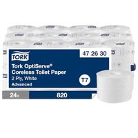 Toiletpapier Tork T7 Advanced Optiserve Coreless 2-laags 94m wit 472630 - thumbnail