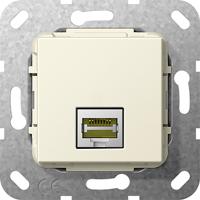 GIRA computeraansluiting RJ45 CAT 6A 10G creme glanzend snijtechniek 569601 - thumbnail