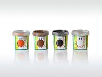 ÖkoNORM Vingerverf - 4 kleuren set b - oranje, bruin, wit, zwart (herfst) - thumbnail