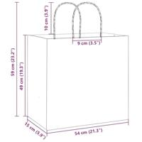 VidaXL Papieren zakken 250 st met hengsels 54x15x49 cm roze - thumbnail