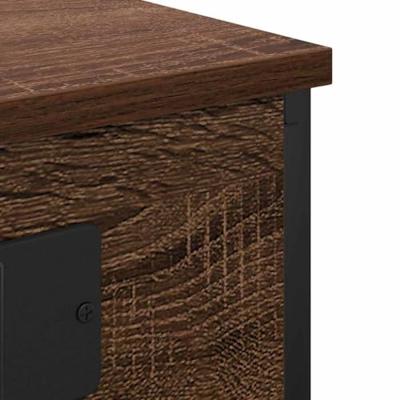 Nachtkastje 2 pcs Bruin Eiken 41 x 31 x 51 cm Bewerkt hout