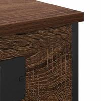 Nachtkastje 2 pcs bruin eikenkleur 41 x 31 x 76 cm Bewerkt hout - thumbnail