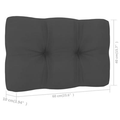 Tuinstoelen 2 st met antraciet kussens geïmpregneerd grenenhout - thumbnail