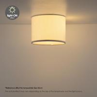 Corduroy Plafondlamp - Cilinder - Wit - Scandinavische stijl - ø22 x 17 cm - E27 Fitting - Geschikt voor Woonkamers en slaapkamers - thumbnail