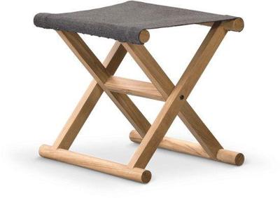 Folding stool Frame teak wood Fabric Sunproof I Chill Dept - Chill dept