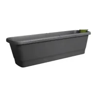 Elho Noa balkonbak L 65cm living black - thumbnail