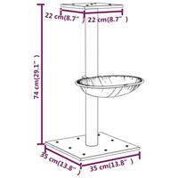 VidaXL Kattenmeubel met sisal krabpaal 74 cm donkergrijs - thumbnail