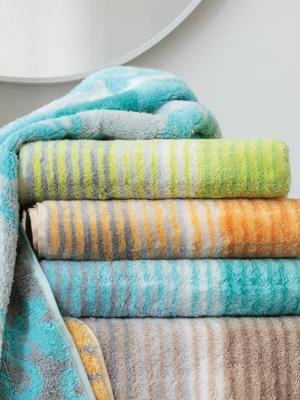 Cawö Cawö Cashmere Streifen Handdoek 50x100 Kiwi