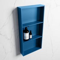 MONDIAZ EASY Nis 59,5x29,5cm in solid surface kleur Jeans | Jeans. 3 vakken geschikt voor in- of opbouw - thumbnail