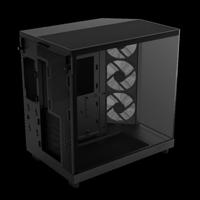 Mid-Tower behuizing - NZXT - H6 Flow RGB - Dubbele kamer - Inclusief RGB-fans - Zwart - thumbnail