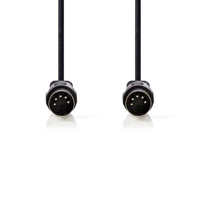 Nedis DIN-Audiokabel | DIN 5-Pins Male | DIN 5-Pins Male | Vernikkeld | 3.00 m | Rond | PVC | Zwart | Label - CAGL20000BK30