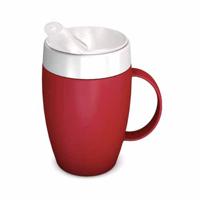 Ornamin beker dubbel handvat, met conische binnenbeker blauw, drinktuit 13 mm, inhoud 160ml - thumbnail