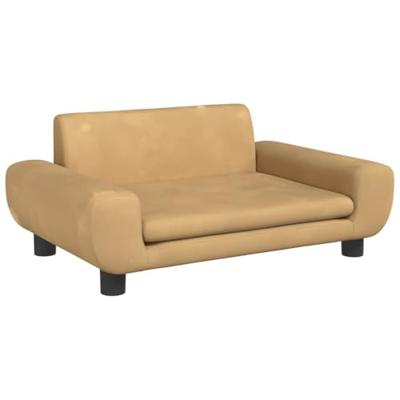 VidaXL Hondenmand 70x45x33 cm fluweel bruin VidaXL Hondenmand 70x45x33 cm fluweel bruin