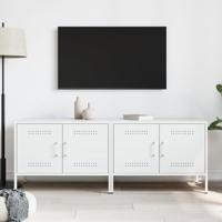 Tv-meubelen 2 st 68x39x50,5 cm staal wit - thumbnail