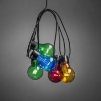 KonstSmide 1mPartylight lichtsnoer met 10 gekleurde lichtbronnen - 2396-500 - thumbnail