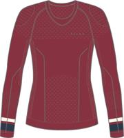 Falke LS Maximum Warm Shirt Dames Merlot M - thumbnail