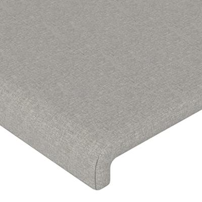 Hoofdborden 2 st 90x5x78/88 cm stof lichtgrijs