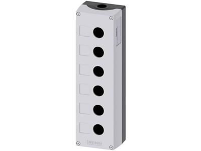 Siemens 3SU1856-0AA00-0AB1 3SU18560AA000AB1 6 inbouwplaatsen, Voor bodembevestiging (l x b x h) 285 x 85 x 64 mm Grijs 1 stuk(s)