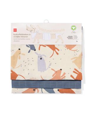 HEMA Hydrofieldoeken 60x60 structuur hond - 3 stuks
