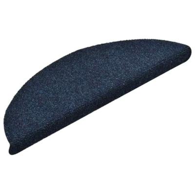 VidaXL Trapmatten zelfklevend 30 stuks 56x17x3 cm marineblauw halfrond