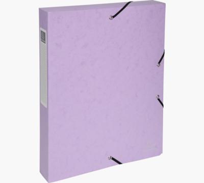 Exacompta Aquarel elastobox uit glanskarton, ft A4+, rug van 4 cm, met 3 kleppen, geassorteerde kleuren