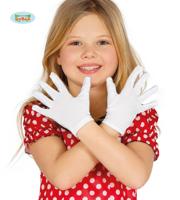 Witte kinder handschoenen 17 cm - thumbnail