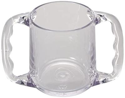 Caring mug - inclusief tuitdeksel | Met 2 handgrepen | Tuitbekers | Inhoud: 300 ml | Drinkbeker transparant | HCAA5710W