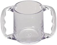 Caring mug - inclusief tuitdeksel | Met 2 handgrepen | Tuitbekers | Inhoud: 300 ml | Drinkbeker transparant | HCAA5710W - thumbnail