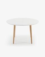 Kave Home Oqui eettafel uitschuifbaar 120/200x90 cm Wit - thumbnail