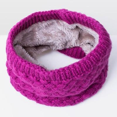 Winter plus Velvet Thicken warme Pullover gebreide sjaal grootte: 47 x 22cm (Rose rood) Winter plus Velvet Thicken warme Pullover gebreide sjaal grootte: 47 x 22cm (Rose rood)
