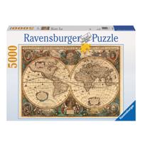 Ravensburger puzzel antieke wereldkaart - legpuzzel - 5000 stukjes - thumbnail